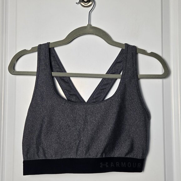 Under Armour Crossback Mid Sports Bra - XL Grey/Black - Picture 1 of 4